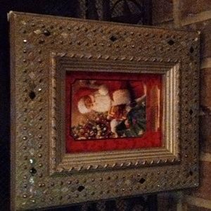 Beautiful beaded rhinestone 8x10 Christmas picture very beautiful and stunning